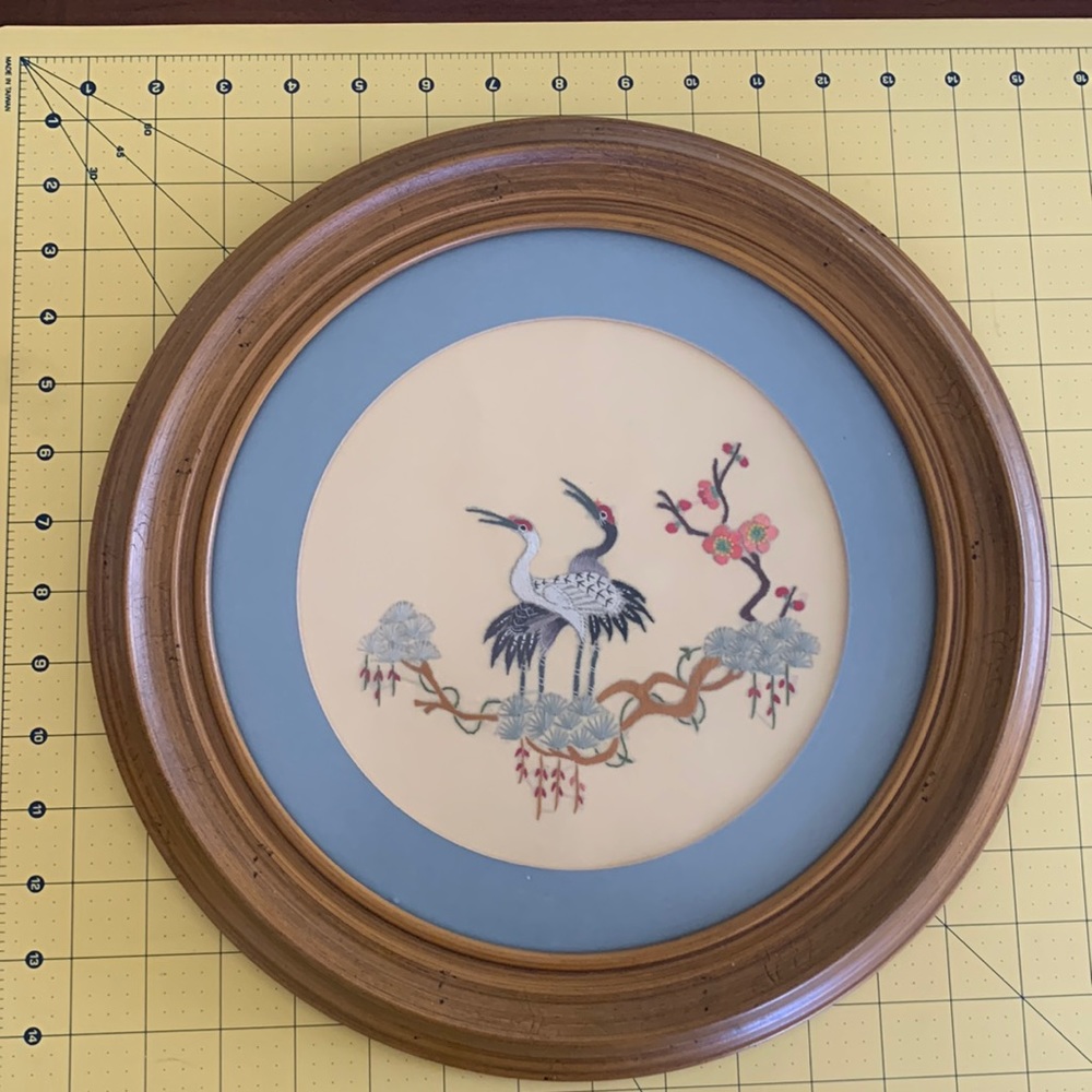 Vintage silk embroidery